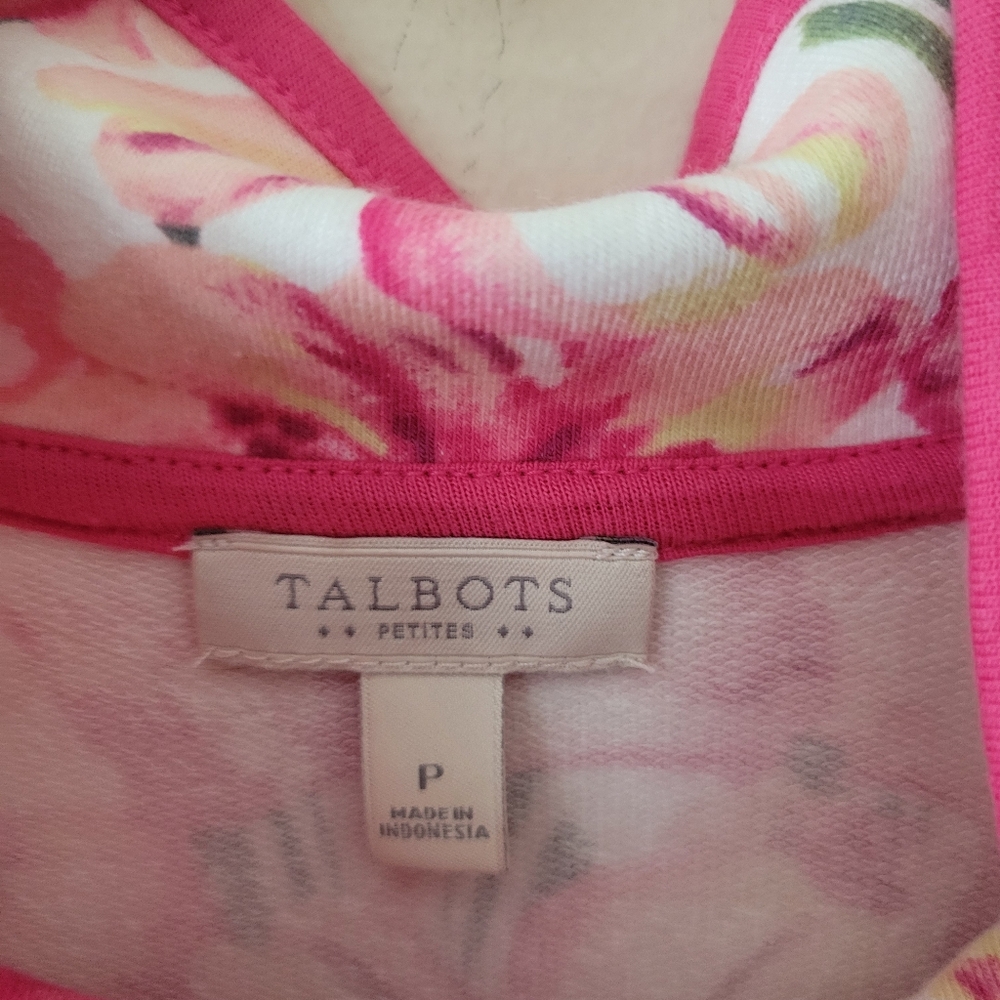 Talbots Pink Floral Pullover Top - Picture 6 of 7